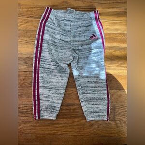 Adidas gray maroon velour jogger sweatpants 24 months B1G1 50% off